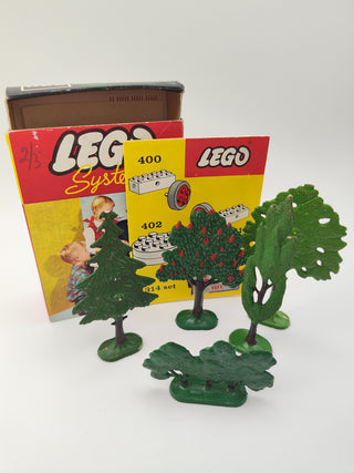 Set 230-2, Trees and Bushes Building Kit LEGO® Certified Pre-Owned with Box (5 pieces, Two children and Man)