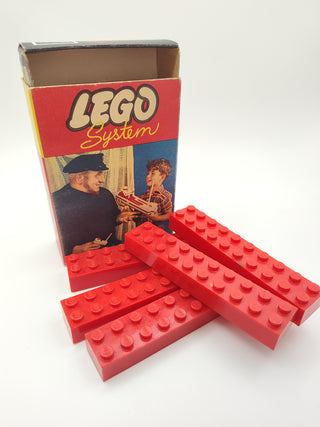 Set 216-1, 2 x 10 Bricks Building Kit LEGO® Certified Pre-Owned with Box (Red)
