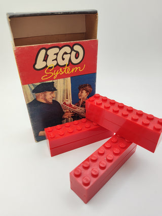 Set 215-2, 2 x 8 Bricks Building Kit LEGO® Certified Pre-Owned with Box (Red, Boy and Man)