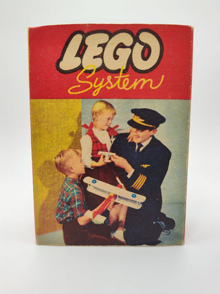 Set 220-1, 2 x 2 Bricks Building Kit LEGO® Certified Pre-Owned with Box (Black Pieces, Man and Two Children)