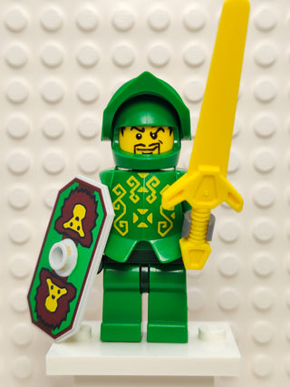 Knights Kingdom II, Rascus with Armor, Plain Torso, cas261 Minifigure LEGO® With Sword and Shield