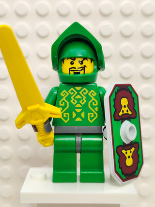 Knights Kingdom II, Rascus without Armor, Printed Torso, cas263 Minifigure LEGO® With Sword and Shield
