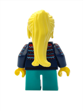 Girl - Dark Blue Knit Sweater, hol238 Minifigure LEGO®