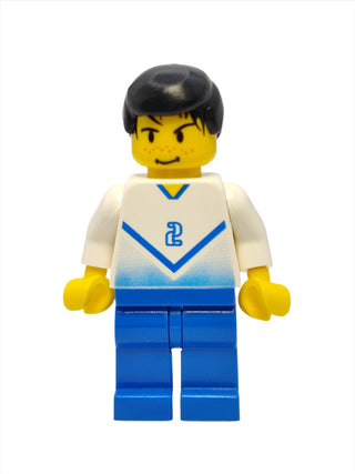 Soccer Player White & Blue Team #2, soc081 Minifigure LEGO®