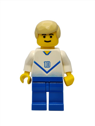 Soccer Player White & Blue Team #10, soc084 Minifigure LEGO®