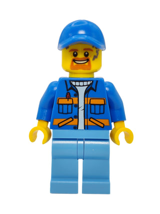 Garbage Worker - Male with Goatee and Splotches, cty0956 Minifigure LEGO®