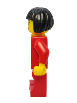 Paramedic Female - Red Uniform with Black Bob Cut Hair, cty0271 Minifigure LEGO®