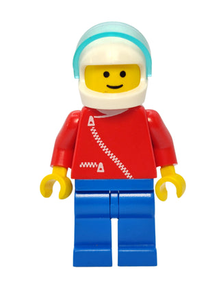Jacket with Zipper - Red with White Helmet, zip013 Minifigure LEGO®