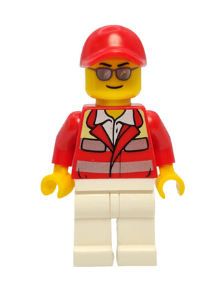 Paramedic Male - Red Uniform with Red Short Bill Cap, cty0608 Minifigure LEGO®