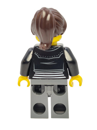 Female with Striped Black and White Shirt, twn391 Minifigure LEGO®