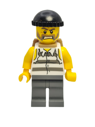 Jail Prisoner Shirt with Prison Stripes and Backpack, cty0448 Minifigure LEGO®