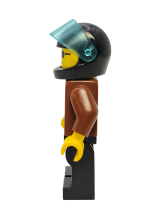 Jacket Brown - Black Helmet with Trans-Light Blue Visor, jbr002 Minifigure LEGO®
