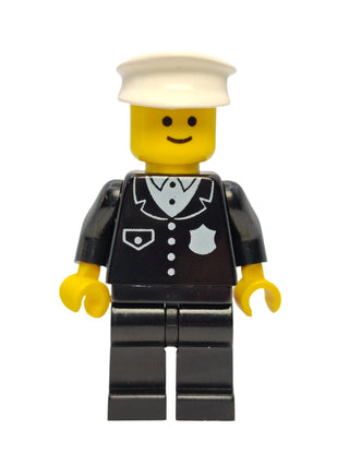 Police - Suit with 4 Buttons and White Hat, cop001 Minifigure LEGO®
