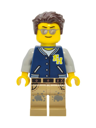 Male Driver with Dark Blue Jacket, twn396 Minifigure LEGO®