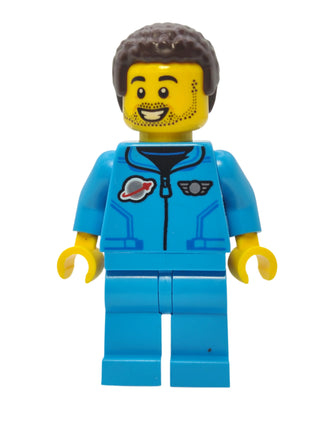 Lunar Research Astronaut - Dark Azure Jumpsuit and Stubble, cty1412 Minifigure LEGO®