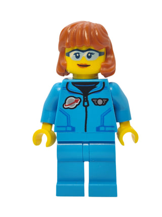 Lunar Research Astronaut - Dark Azure Jumpsuit with Dark Orange Hair, cty1411 Minifigure LEGO®