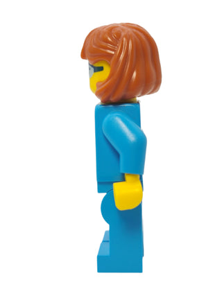 Lunar Research Astronaut - Dark Azure Jumpsuit with Dark Orange Hair, cty1411 Minifigure LEGO®