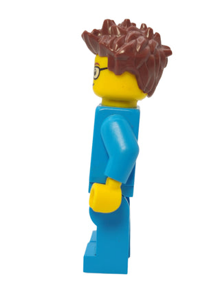 Lunar Research Astronaut - Dark Azure Jumpsuit with Reddish Brown Spiked Hair, cty1427 Minifigure LEGO®