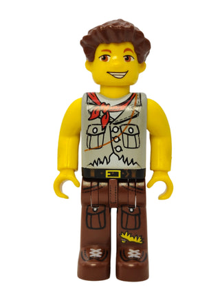 Jake - Light Gray Torso and Brown Legs, cre002 Minifigure LEGO®