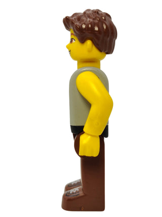 Jake - Light Gray Torso and Brown Legs, cre002 Minifigure LEGO®