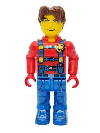 Jack Stone - Red Jacket and Blue Overalls, js015 Minifigure LEGO®