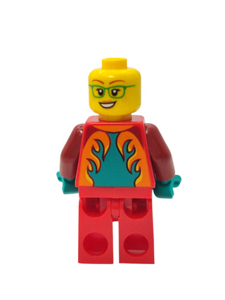 Freya McCloud - Stuntz Driver with Dark Red Jumpsuit with Flames, cty1351 Minifigure LEGO®