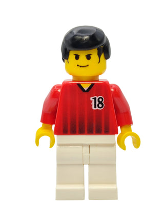 Soccer Player - Red and White Team with Number 18, soc091 Minifigure LEGO®