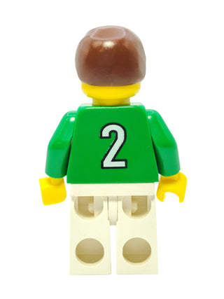 Soccer Player - Green and White Team with Number 2, soc022 Minifigure LEGO®
