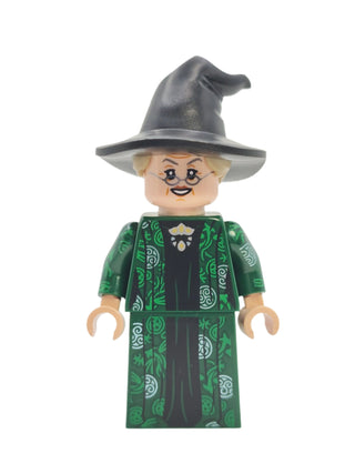 Professor Minerva McGonagall - Dark Green Robe and Printed Arms, hp473 Minifigure LEGO® Like New