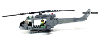Army UH-1 Gunship Helicopter Building Kit Battle Brick