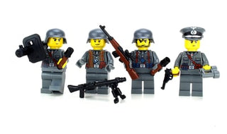 German WW2 Soldiers Complete Squad Minifigures Building Kit Battle Brick   