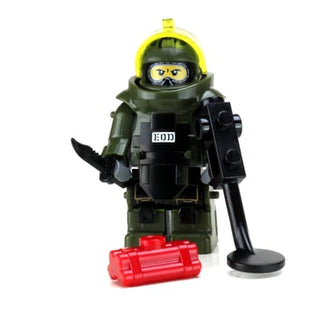 Bomb Squad Explosive Disposal Specialist Custom Minifigure, BB82 Custom minifigure Battle Brick