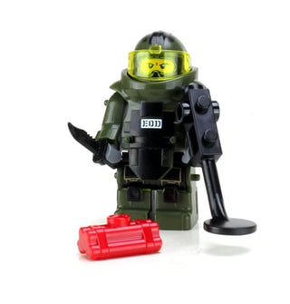Bomb Squad Explosive Disposal Specialist Custom Minifigure, BB82 Custom minifigure Battle Brick