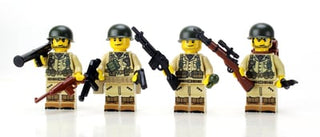 U.S. WW2 Army Soldiers Complete Squad Minifigures Building Kit Battle Brick