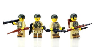 U.S. WW2 Army Soldiers Complete Squad Minifigures Building Kit Battle Brick