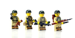 U.S. WW2 Army Soldiers Complete Squad Minifigures Building Kit Battle Brick