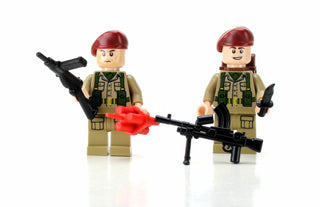 WWII British Sas Soldier Custom Minifigure Pair, BB6 Custom minifigure Battle Brick