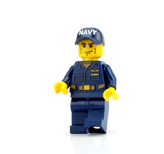 Collectible Navy Crew Member Coveralls Custom Minifigure, BB59 Custom minifigure Battle Brick