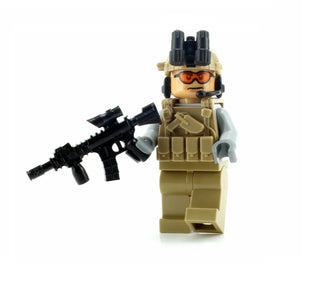 Value Tan Army Soldier Custom minifigure Battle Brick   