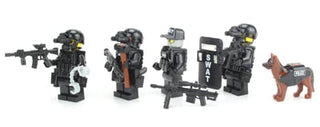 Police Swat Team made with real LEGO® minifigures Building Kit Battle Brick