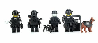 Police Swat Team made with real LEGO® minifigures Building Kit Battle Brick