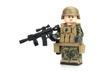 Marine Corps Infantry Woodland MARPAT minifigure, BB41 Custom minifigure Battle Brick