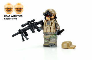 Army Special Forces Sniper OCP Minifigure, BB84 Custom minifigure Battle Brick