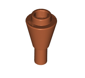 Ice Cream Cone 1x1 inverted with Handle, Part# 11610 Part LEGO® Dark Orange