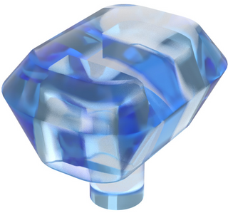 Rock Faceted with Small Pin (Infinity Stone), Part# 36451a Part LEGO® Trans-Dark Blue