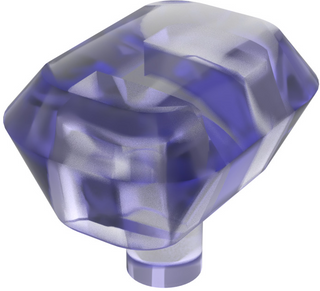 Rock Faceted with Small Pin (Infinity Stone), Part# 36451a Part LEGO® Trans-Purple  