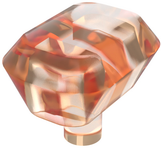 Rock Faceted with Small Pin (Infinity Stone), Part# 36451a Part LEGO® Trans-Orange