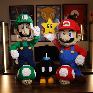 Yellow Star Life-Sized Sculpture Building Kit Bricker Builds