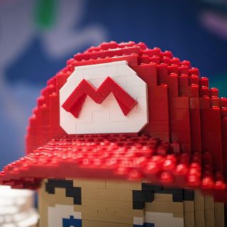 Italian Plumber Life-Sized Sculpture Building Kit Bricker Builds