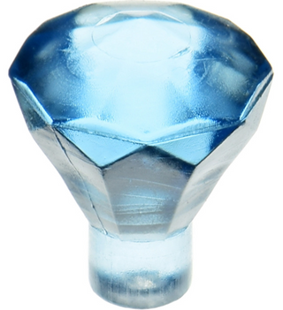 Rock 1x1 Jewel 24 Facet - Part # 30153 Part LEGO® Trans-Medium Blue